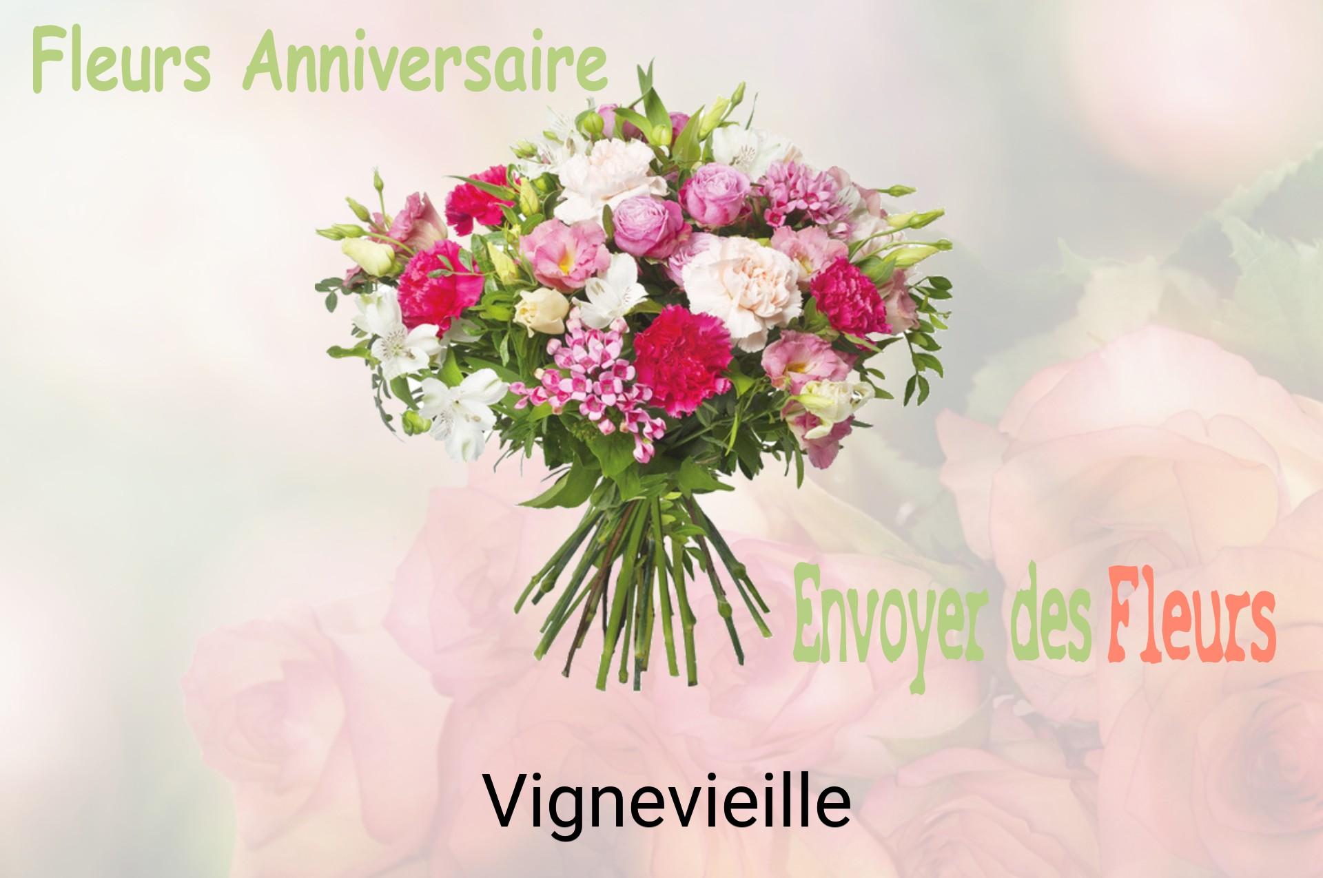 Bouquet de fleurs d’anniversaire livré à Vignevieille
